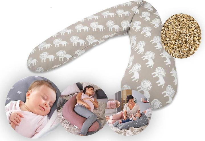 Immagine prodotto Theraline Cuscino per l'allattamento "The Original" con imbottitura in farro, inclusa la fodera 190 cm (38 cm)