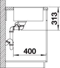 Actual product image Blanco Subline 340/160-F (42.70 cm, 55.20 cm)