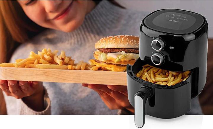 Produktbild Nedis Heissluft Friteuse | 3 l | Timer: 30 min | Analog | Schwarz (EU-Stecker)