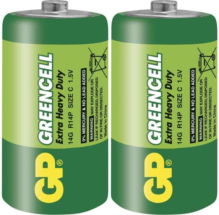 Actual product image GP Batteries Battery ZINK R14 GREENCELL (2 pcs., C)