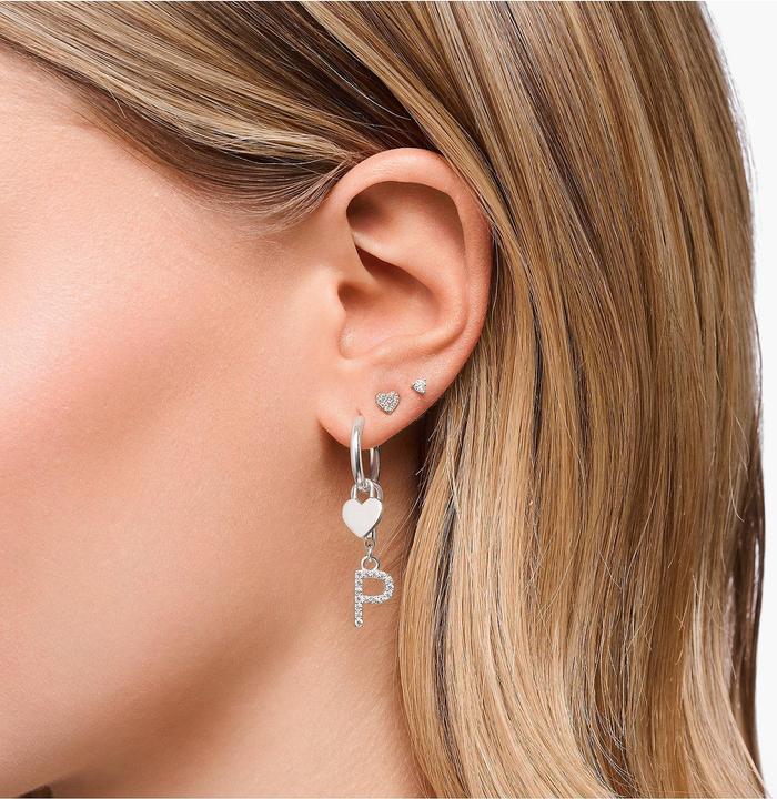 Produktbild Thomas Sabo Charm-Anhänger Buchstabe L mit Weissen Steinen Silber (925er Silber)