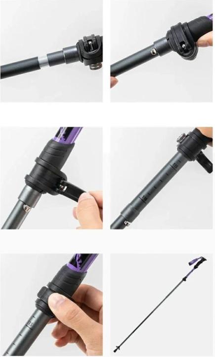 Immagine prodotto Qunature Other goods Nordic Walking Trekking Poles Aluminum 110 - 130 cm - Purple (110 - 130 cm)
