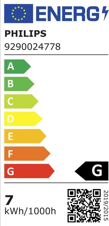 Energie-Label Philips Hue Philips Globe G93 Filament (E27, 7 W, 550 lm, 1 x, G)