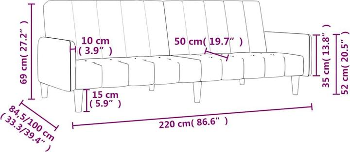 Actual product image VidaXL Porfirio (2 person sofa)