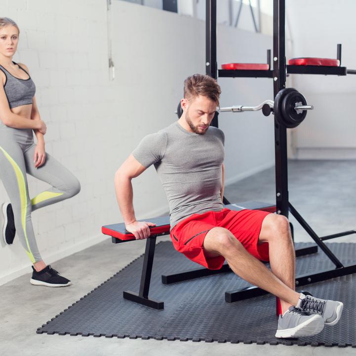 Immagine prodotto tectake panca fitness con sbarra per trazioni e portabilanciere Reeves