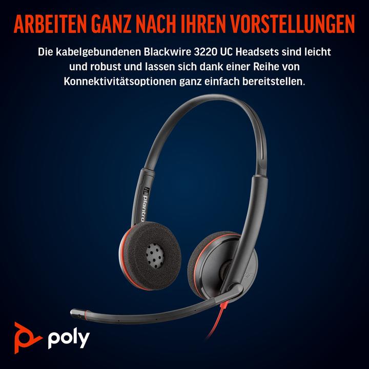 Produktbild Poly Blackwire 3220 (Kabelgebunden, USB-C)
