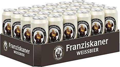 Image du produit Franziskaner Bière blanche à la levure naturellement trouble (24 x 50 cl)