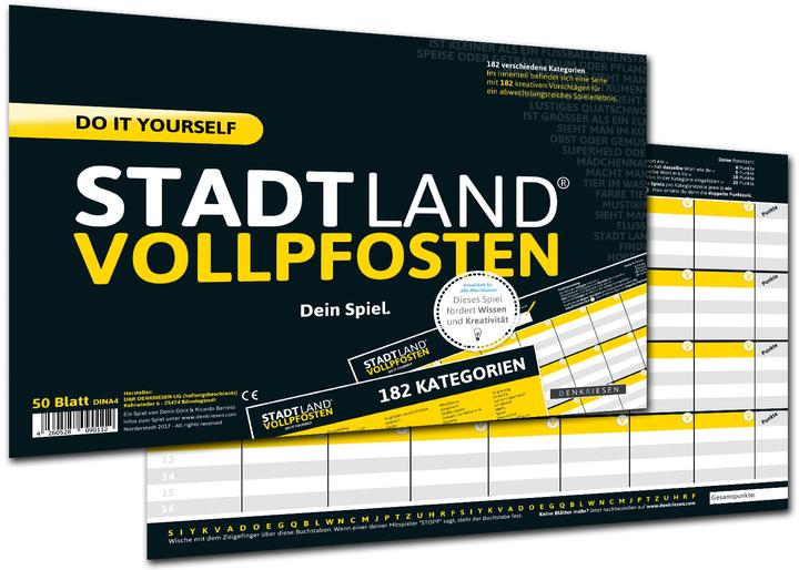 Produktbild Denkriesen Stadt Land Vollpfosten - Do It Yourself-Edition - Dein Spiel (Deutsch)