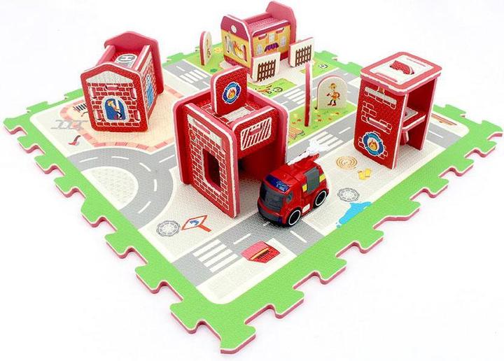Image du produit happytoys Tapis puzzle 3D pompiers (62 x 62 cm)