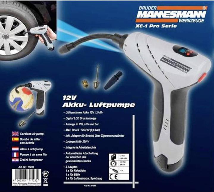 Actual product image Mannesmann Air pump