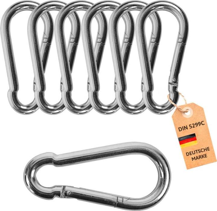 Actual product image Dönges Feuerwehr-Karabinerhaken, DIN 5299 C, 100 x 10 mm, verzinkt, 10 x 100 mm