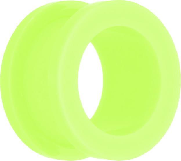 Actual product image Star Piercing Flesh Tunnel neon hellgrün (Surgical steel 316Without brass, Without brass acrylic)