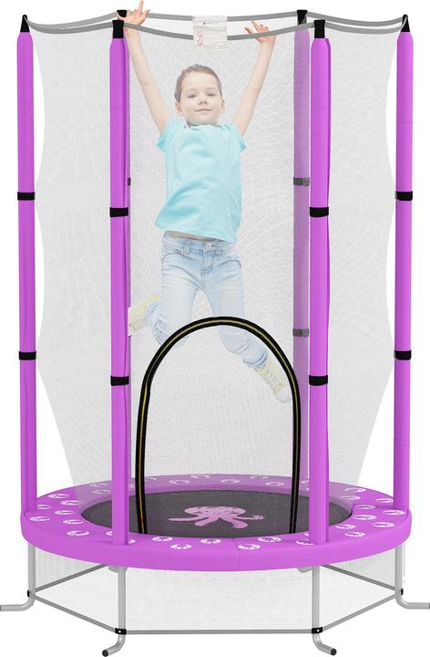 Aiyaplay Kinder Trampolin Stahl, Kunststoff Violett (140 cm)