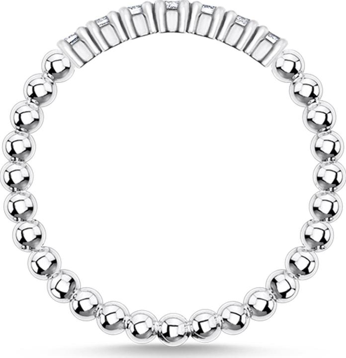 Immagine prodotto Thomas Sabo Palle dell'anello con pietre bianche argento (56, 925 Argento)