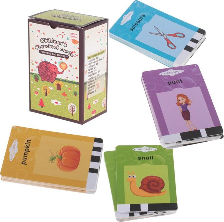 Actual product image Ikonka Flash card reader for learning English words 112 cards