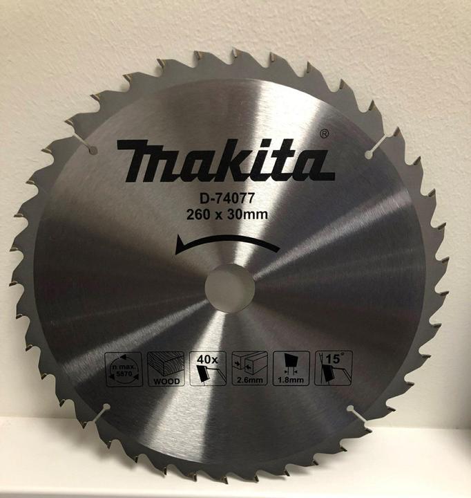 Produktbild Makita D-74077 Hartmetallsäge 260 x 2,6 x 30 mm 15° T40 Standardholz