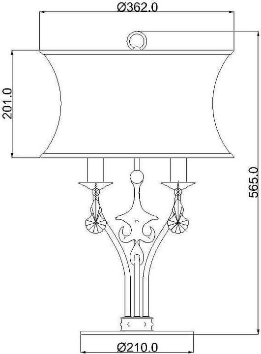 Actual product image Elstead Lighting Windsor table lamp E14 double gold patina cream, Made in UK (E14)