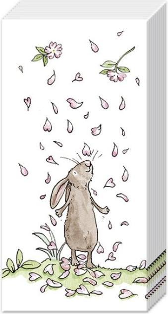 Produktbild IHR Taschentücher BLOSSOMS AND BUNNIES white