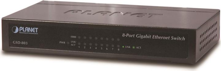Actual product image Digitus 8 x 1000Base-T 16Gbps, 8K, 1Mbit PLANET / / Unmanaged (8 Ports)