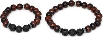 Beneto - Mineral bracelet for father and son MINK144/SET (onyx. apatite. hematite)