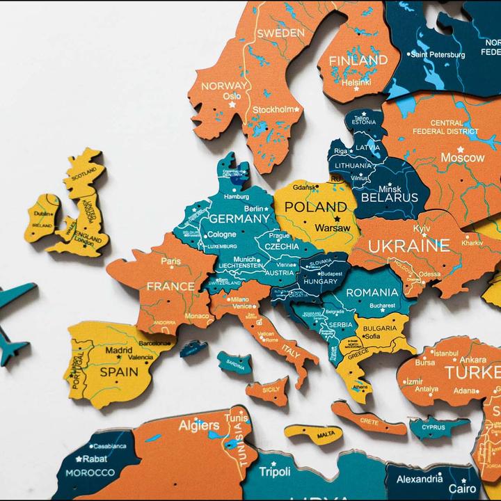 Immagine prodotto Enjoy The Wood Mappa del mondo in 3D (90 x 150 cm)