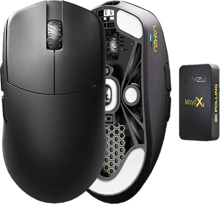 Actual product image Lamzu Maya X Gaming-Maus 8K Wireless - schwarz (Wireless)