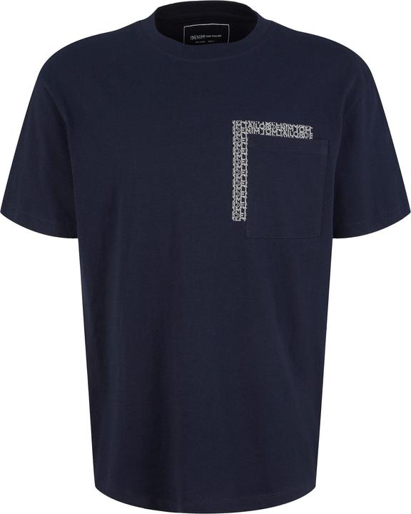 Tom Tailor T-Shirt Kurzarmshirt mit Brusttasche (L)