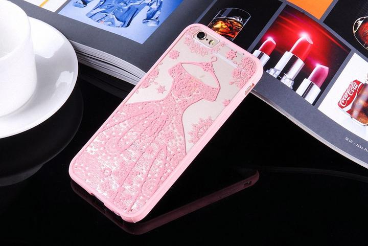 Produktbild König Design Apple iPhone 7 Handy Hülle Mandala Case Schutzhülle Motiv Cover Kleid Rosa Neu (Apple iPhone 7)
