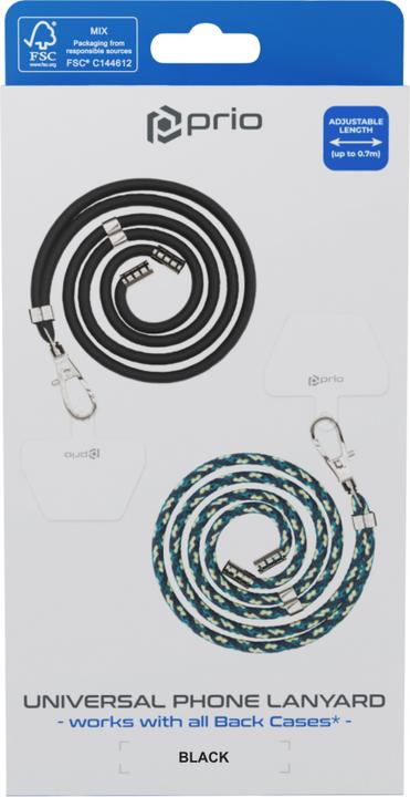 Actual product image prio Universal Phone Lanyard 0.7m black