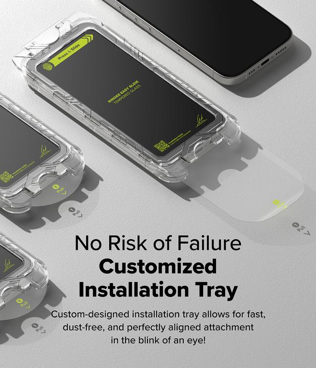 Immagine prodotto Ringke Pellicola protettiva per iPhone 16 Pro EASY SLIDE TEMPERED GLASS Confezione da 2 pezzi, con dima di (2 Pezzo/i, Apple iPhone 16 Pro)