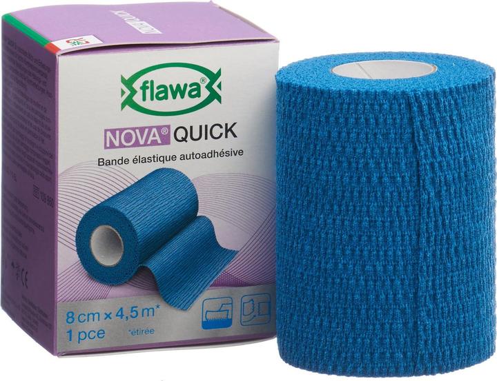 Actual product image Flawa Quick cohesive tear bandage blue