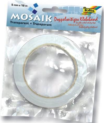 Image du produit Folia Ruban adhésif double face, 5 mm x 18 m, transparent (5 mm)