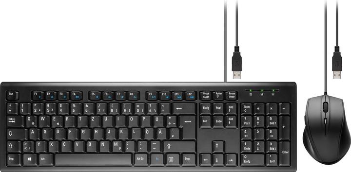 Produktbild Goobay USB Tastatur-Maus-Set (DE, Kabelgebunden)