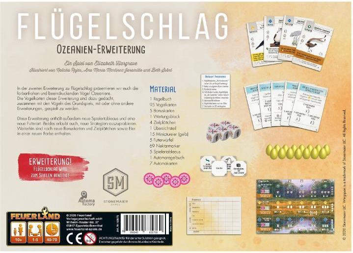 Actual product image Feuerland Wingbeat: Oceania Expansion (German)