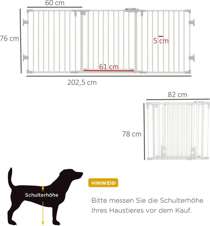 Image du produit PawHut Barrière de sécurité (82.50 cm)