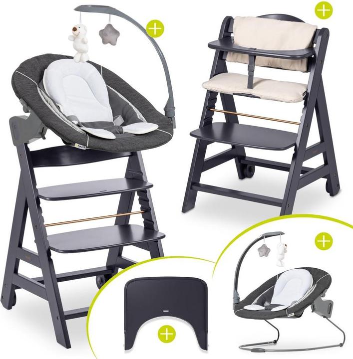 Image du produit Hauck Chaise haute Beta Plus Dark Grey 5-pièces Newborn Set - Chaise haute (Chaise haute)
