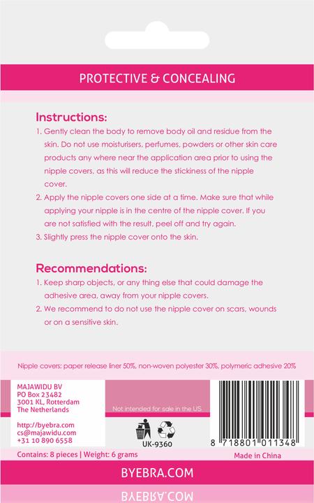 Image du produit Bye Bra Silk Nipple Covers (Lot de 3, XL)