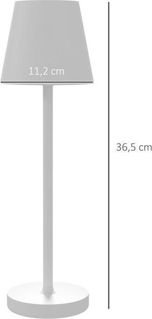 Image du produit Swisshandel24 Tischlampe Aufladbar, USB, 3 Lichtfarben, Metall, Weiss (350 lm)