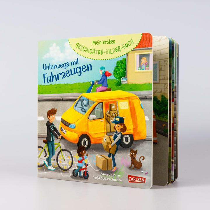 Immagine prodotto Mein erstes Geschichten-Bilder-Buch: Unterwegs mit Fahrzeugen (Tedesco)