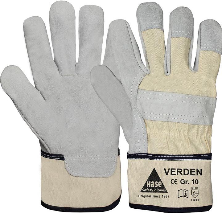 Actual product image Hase Gloves Verden size 10 grey/natural EN 388 PPE category II (10)