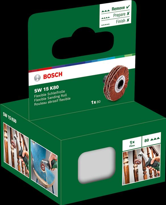 Image du produit Bosch Home & Garden Rouleau abrasif flexible SW 15 K80 pour PRR 250 ES et Texoro (80)