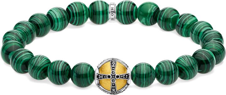 Image du produit Thomas Sabo Bracelet Croix vert (16 cm, Argent sterling 925, Or jaune 750 plaqué or, Noirci)
