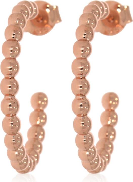 Xen Steckcreolen Kugeldesign rosèvergoldet (925 Sterling Silber)