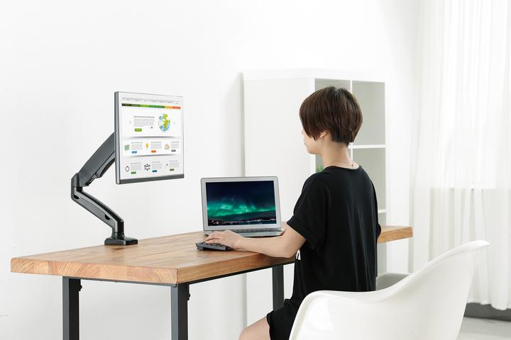 Produktbild Manhattan Halterung 1 Monitor Gasdruck Aluminium 17-32 Zoll (Tisch, 32")