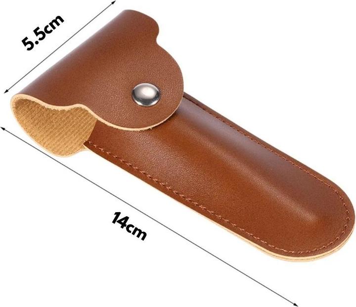 Actual product image From Alfred Leather case for safety razor