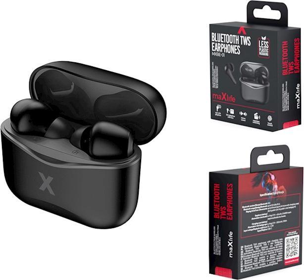 Immagine prodotto Maxlife Auricolari Bluetooth TWS MXBE-01 nero (6 h, Senza fili)