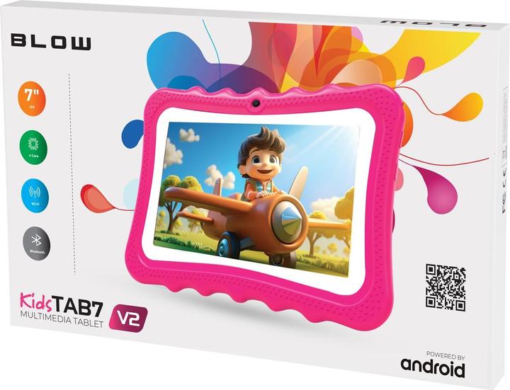 Immagine prodotto Blow Tablet KidsTAB7 V2 4/32GB różowe etui 2MP (7", 32 GB, Pink)