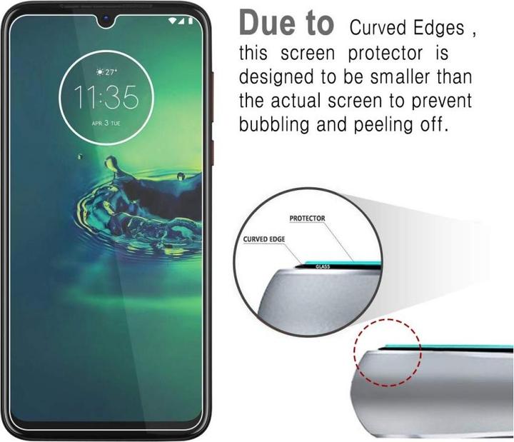 Immagine prodotto Screenguard Motorola Moto G8 Plus Pellicola protettiva in vetro Custodia Design amichevole (1 Pezzo/i, Motorola Moto G8 Plus)