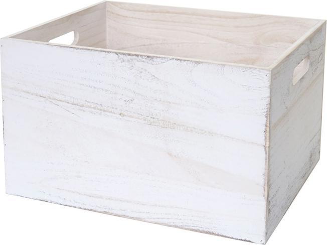 Image du produit Swisshandel24 Lot de 6 boîtes en bois HWC-C20, boîte de rangement déco en bois, look shabby vintage blanc shabby