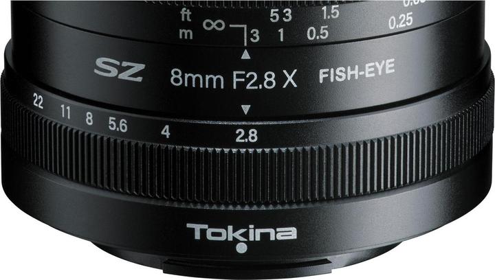 Actual product image Tokina SZ 8mm F2.8 MF Fuji X-Mount (Fujifilm X, APS-C / DX)